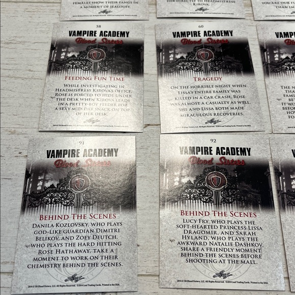 Vampire Academy Blood Sisters Set of 16 Trading Cards - Picture 9 of 10